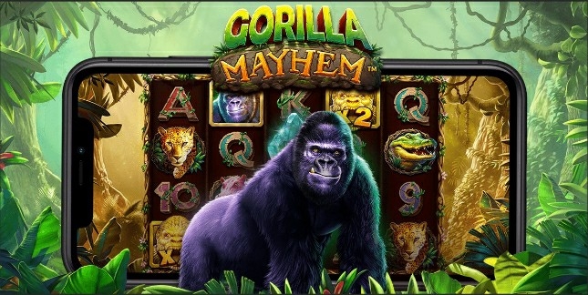 Gorilla Mayhem, jogo de slot, selva africana, gráficos vibrantes, sons imersivos, 5 rolos, linhas de pagamento, símbolos Wild, símbolos Scatter, rodadas grátis, multiplicadores, gerenciamento de banca, tabelas de pagamento, experiência de jogo, recompensas, aventura na selva.